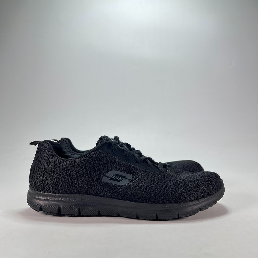 Skechers Work Relaxed Fit Ghenter Bronaugh Black Work Shoes 77210 Women's Size 7